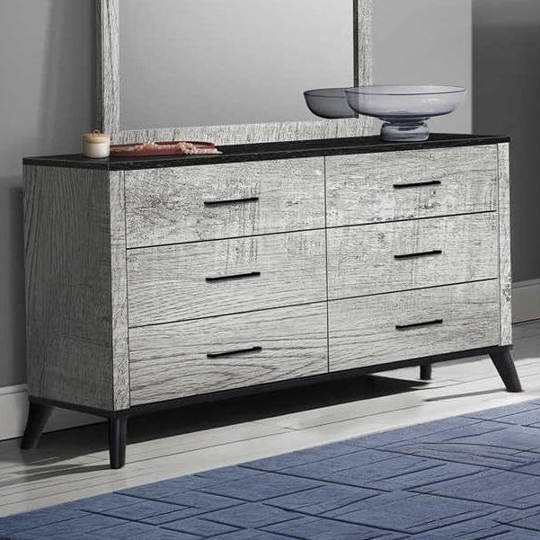 Monarch I 5251 6-Drawer Dresser - Grey Reclaimed/Graphite