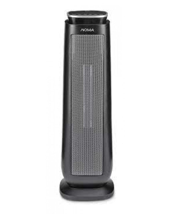 OMA 1500W Black Ceramic Tower Fan Heater with Remote Control and Thermostat (043-1023-8)