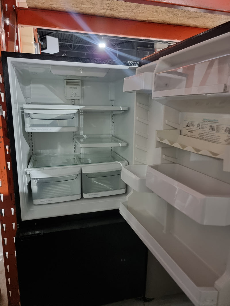 Réfrigérateur 33po Noir a congélateur en bas |  KitchenAid *** USAGÉ ***