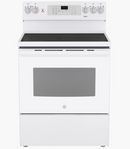 Cuisinière à Convection Électrique de 5.0 pi³ Autonettoyante en Blanc GE JCB840DVWW [BOITE OUVERTE]