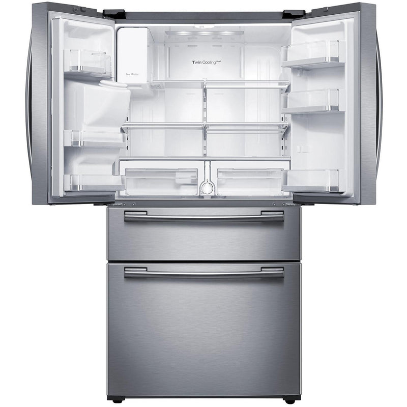  Samsung 36-inch, 28 cu. ft. French 4-Door Refrigerator with Ice and Water RF28HMEDBSR/AA IMAGE 2