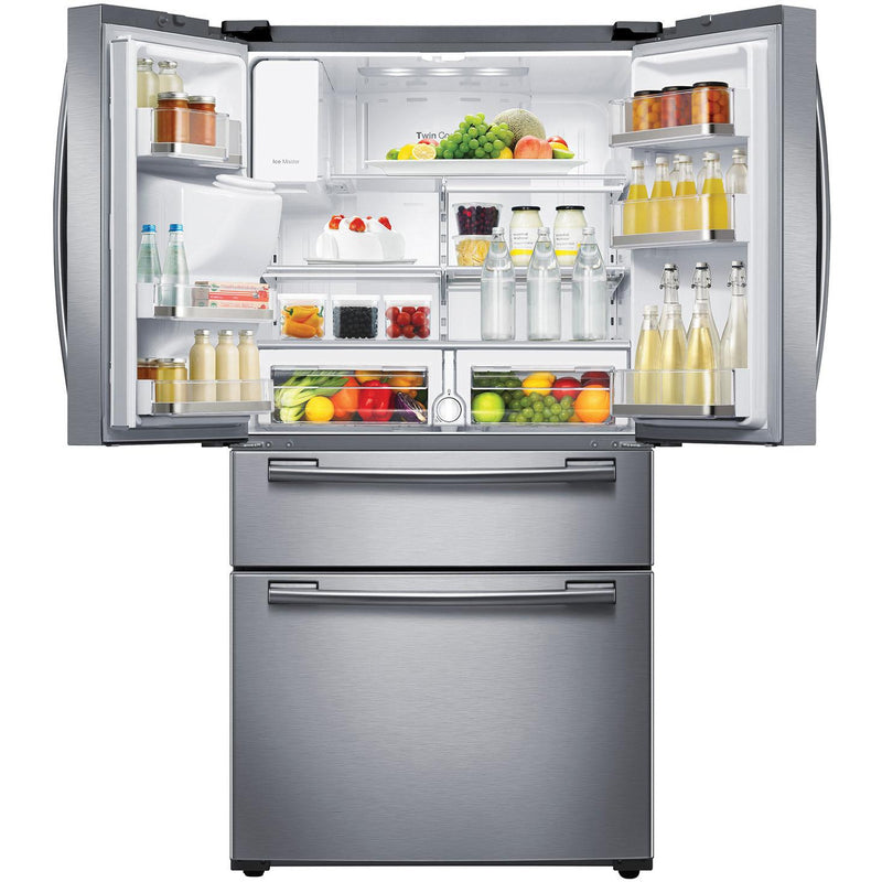  Samsung 36-inch, 28 cu. ft. French 4-Door Refrigerator with Ice and Water RF28HMEDBSR/AA IMAGE 4