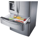  Samsung 36-inch, 28 cu. ft. French 4-Door Refrigerator with Ice and Water RF28HMEDBSR/AA IMAGE 9