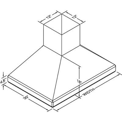 Vent-A-Hood 48-inch Ceiling Mount Range Hood SEPIH18-248SS IMAGE 2