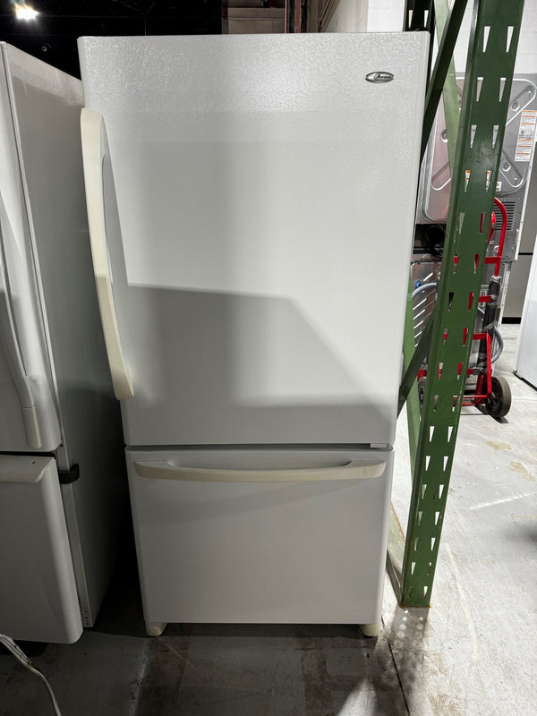 30" White Bottom Freezer Refrigerator | ABB1924DEW - Amana *** USED ***
