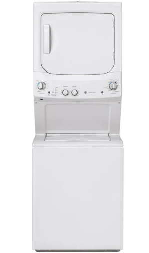 27" GE GUV27ESMWWW White Stacked Laundry Center [OPEN BOX]