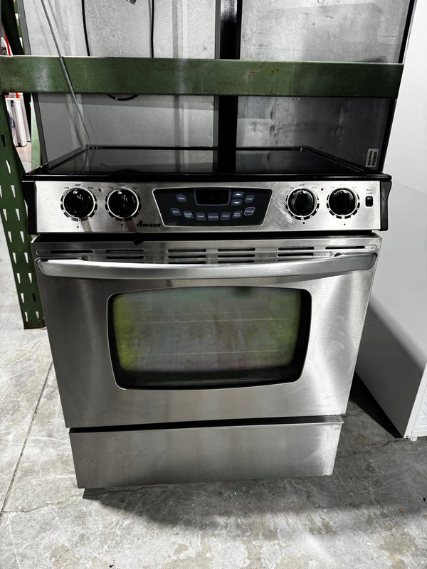 Cuisinière 30po Vitrocéramique inox. | AES3760BCS - Amana *** USAGÉ ***