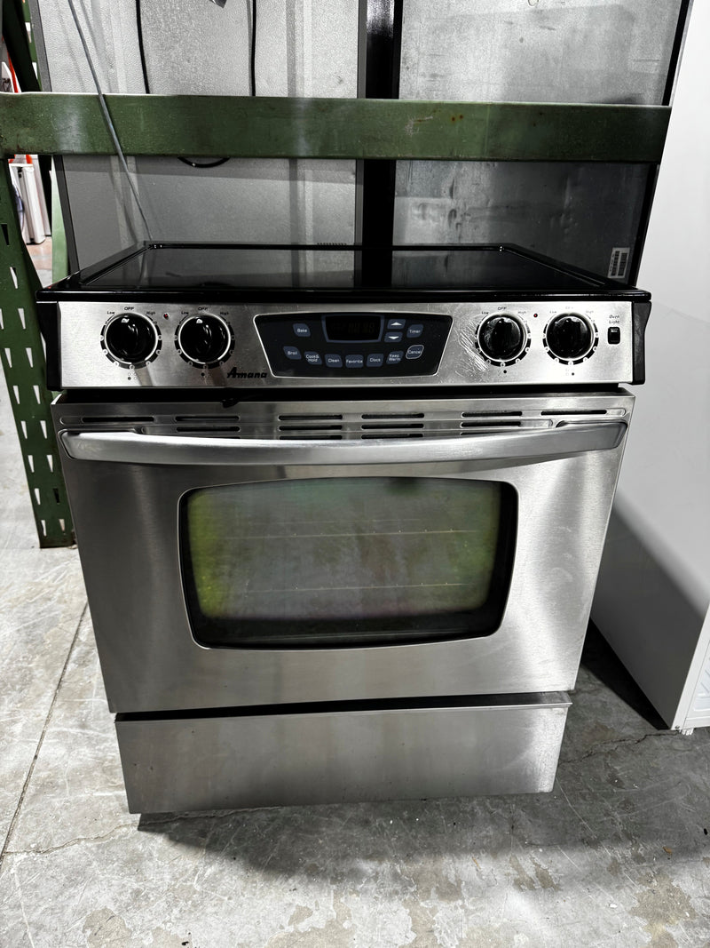 Cuisinière 30po Vitrocéramique inox. | AES3760BCS - Amana *** USAGÉ ***