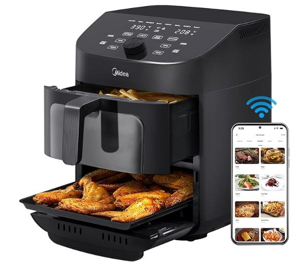 Midea MAD113MCAF 11 Liter 8-in-1 Dual Basket Air Fryer {OPEN BOX}