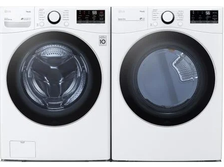 Laveuse secheuse à Chargement Frontal de 5,2 pi³ Blanche de LG WM3600HWA & DLE3600W [BOITE OUVERTE]
