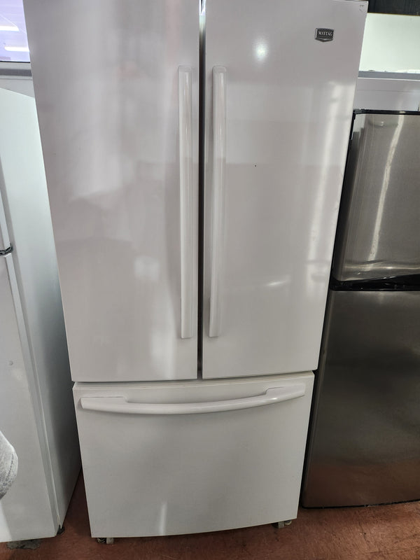 Réfrigérateur 30po Blanc porte française congélateur en bas | MFB2055YEW00 - Maytag