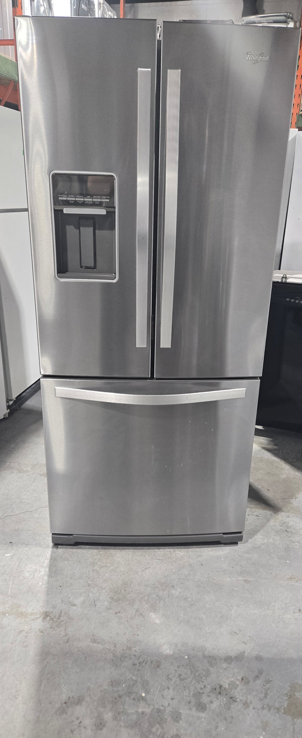 30" Stainless Steel 3 Door Bottom Freezer Refrigerator | WRF560SEYM04 - Whirlpool *** USED ***