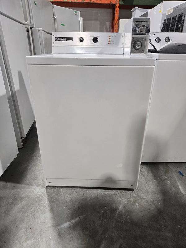 Laveuse Blanc Avec monnayeur | MAT14CSAWW0 - Maytag Commercial *** USAGÉ ***