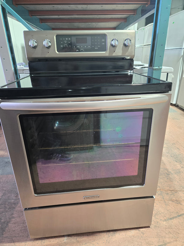 Cuisinière 30po Vitrocéramique | YKERS202BSS0 - KitchenAid *** USAGÉ ***