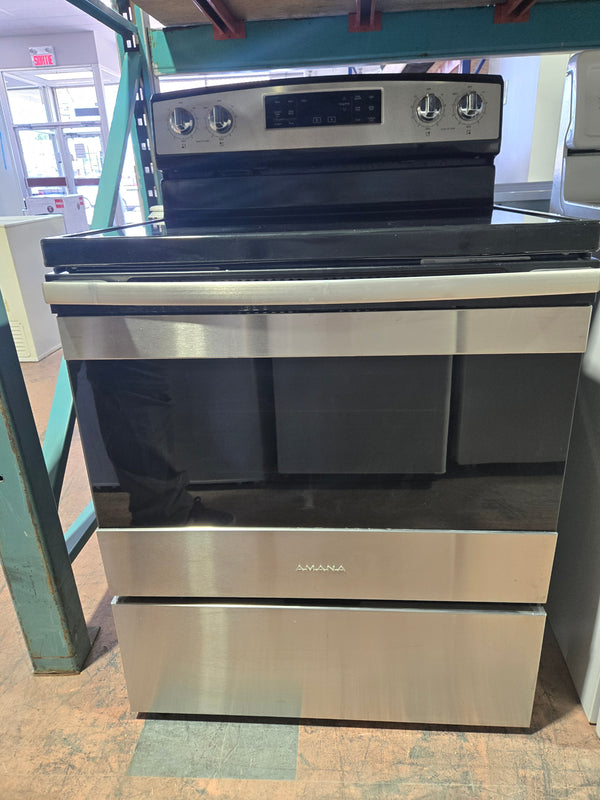 Cuisinière 30po Vitrocéramique inox. | YAER6303MFS - Amana *** USAGÉ ***