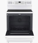 Cuisinière à Convection Électrique de 5.0 pi³ Autonettoyante en Blanc GE JCB840DVWW [BOITE OUVERTE]