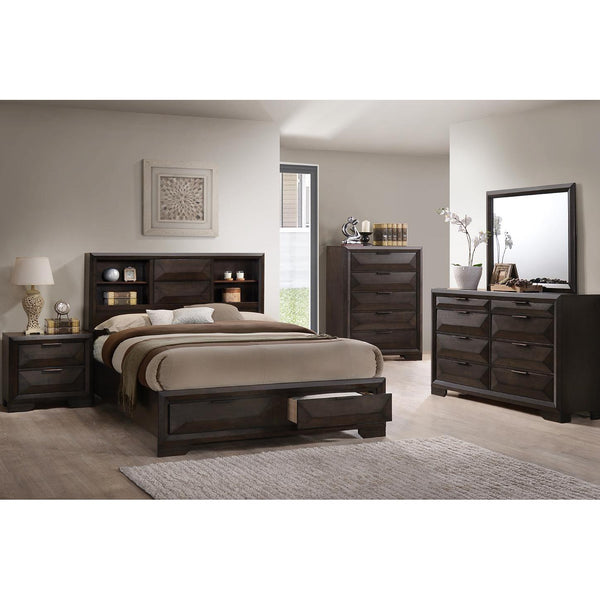 IFDC Laura 8 pc King Bookcase Bedroom Set IMAGE 1