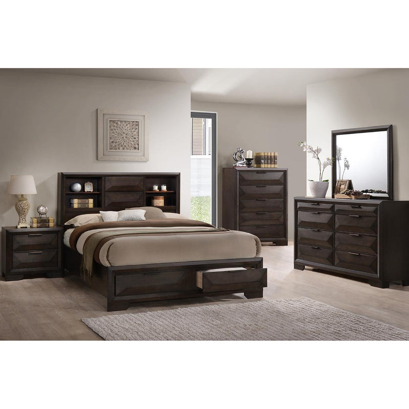IFDC Laura 8 pc King Bookcase Bedroom Set IMAGE 1