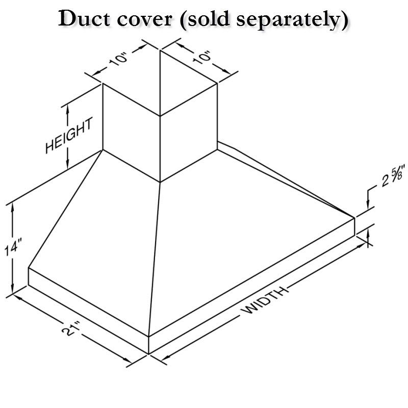 Vent-A-Hood 42-inch Wall Mount Range Hood PDH14-142WH IMAGE 3