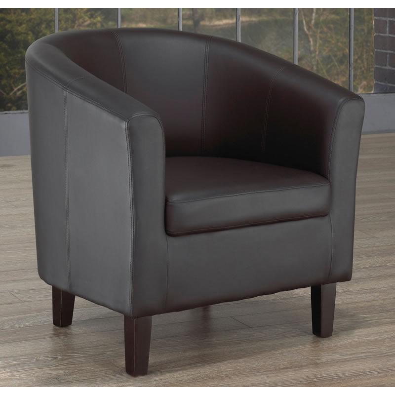 IFDC Stationary Polyurethane Accent Chair IF 660-BK IMAGE 1