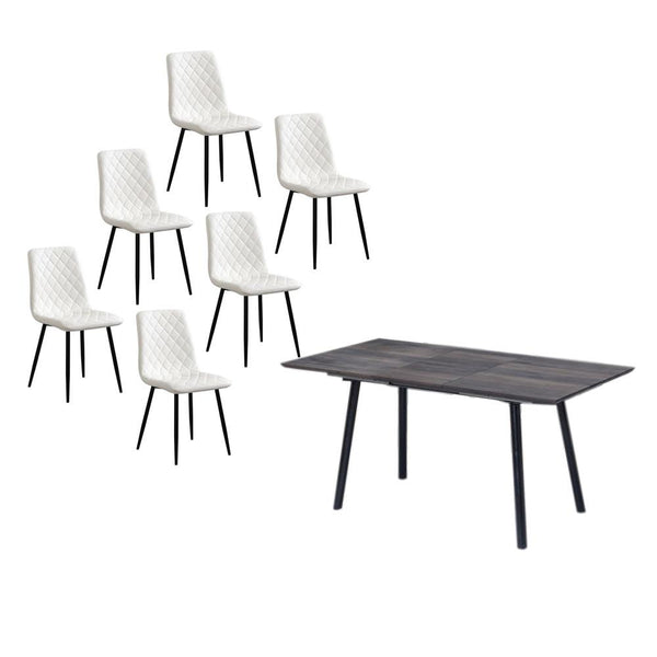 IFDC T-1814/ C-1711 7 pc Dining Set IMAGE 1