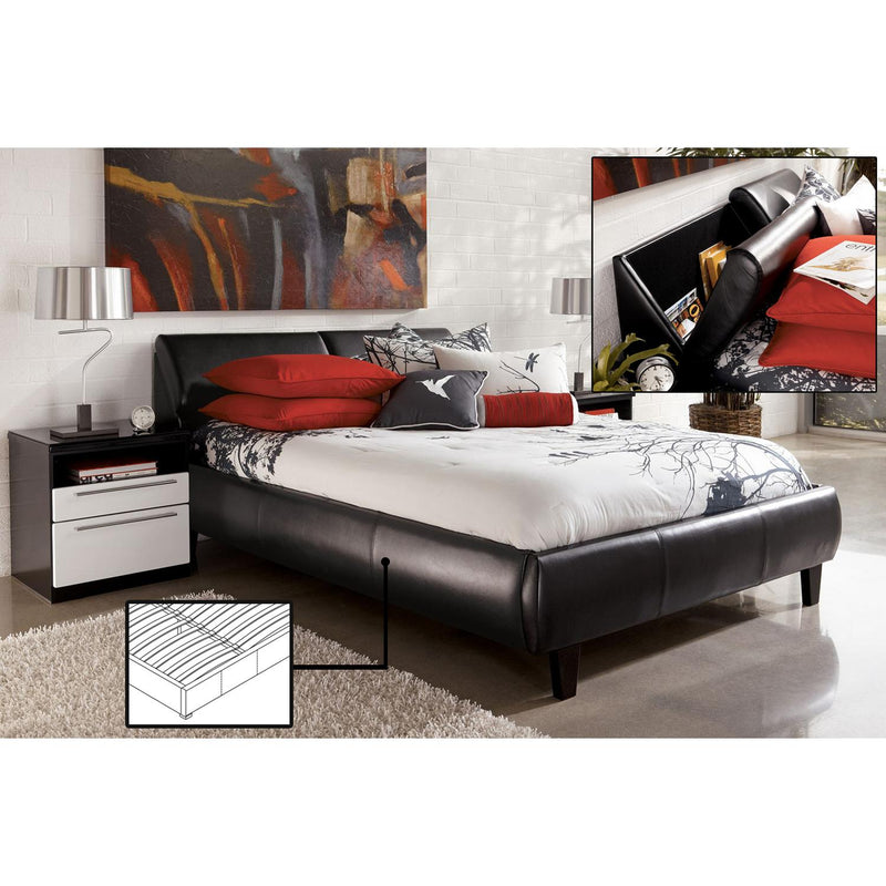 IFDC Queen Upholstered Platform Bed with Storage IF 193B - 60 IMAGE 1