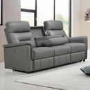 IFDC IF 8141 3 pc Power Living Reclining Room Set - Light Grey IMAGE 2
