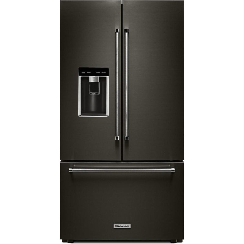 KitchenAid 36-inch, 23.8 cu. ft. Counter-Depth French 3-Door Refrigerator with Ice and Water KRFC704FBS IMAGE 1
