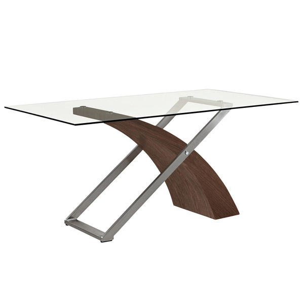 !nspire Veneta Dining Table with Glass Top & Pedestal Base 201-931 IMAGE 1