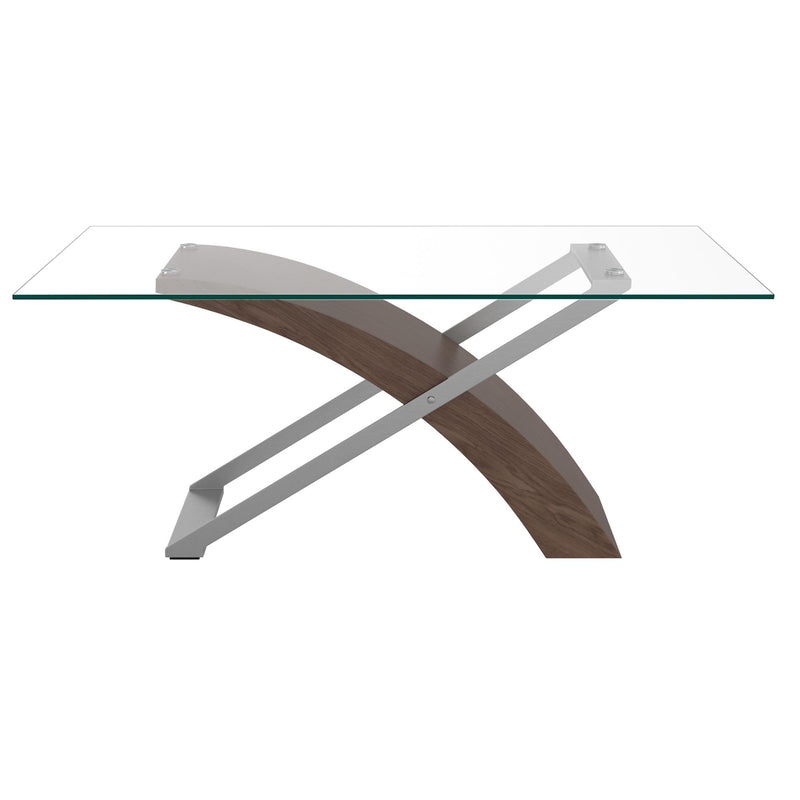 !nspire Veneta Dining Table with Glass Top & Pedestal Base 201-931 IMAGE 3