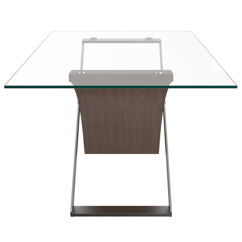 !nspire Veneta Dining Table with Glass Top & Pedestal Base 201-931 IMAGE 4