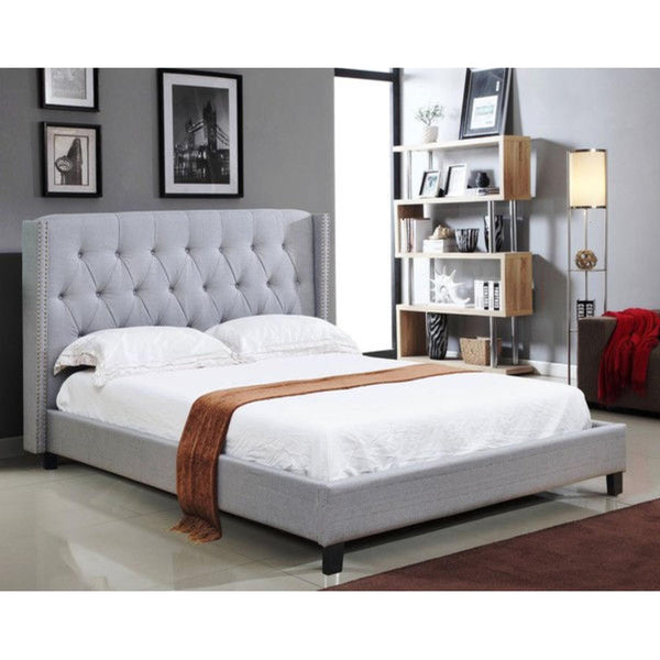 IFDC Queen Upholstered Platform Bed IF 5801 - 60 IMAGE 1