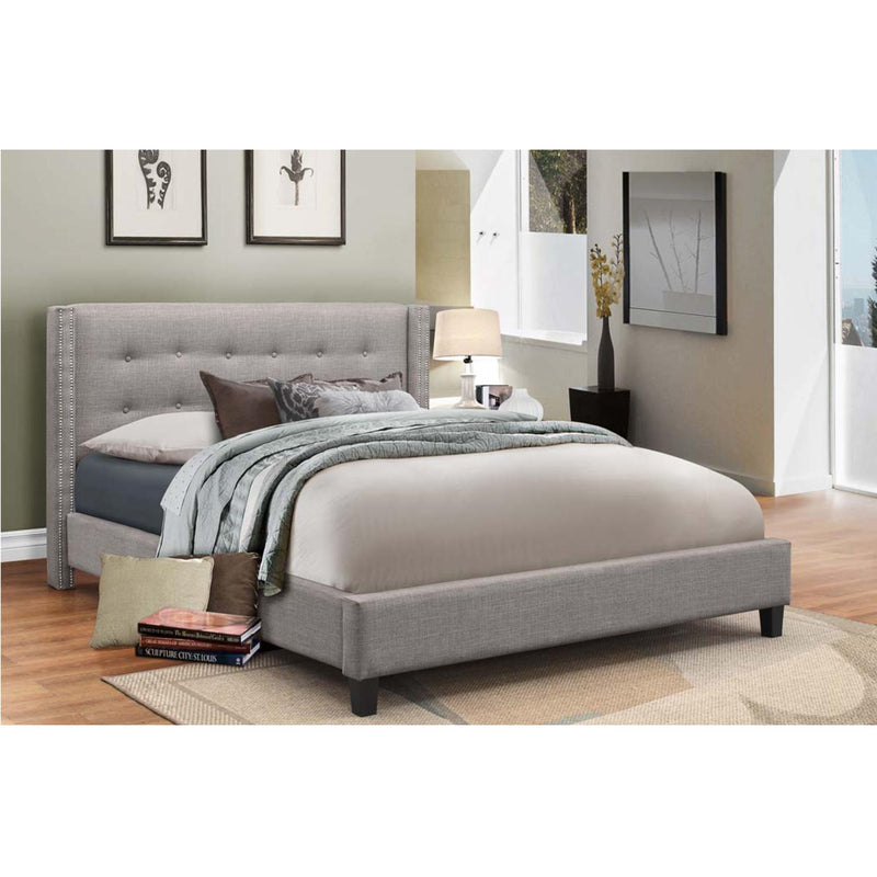 IFDC Queen Upholstered Platform Bed IF 189 - 60 IMAGE 1