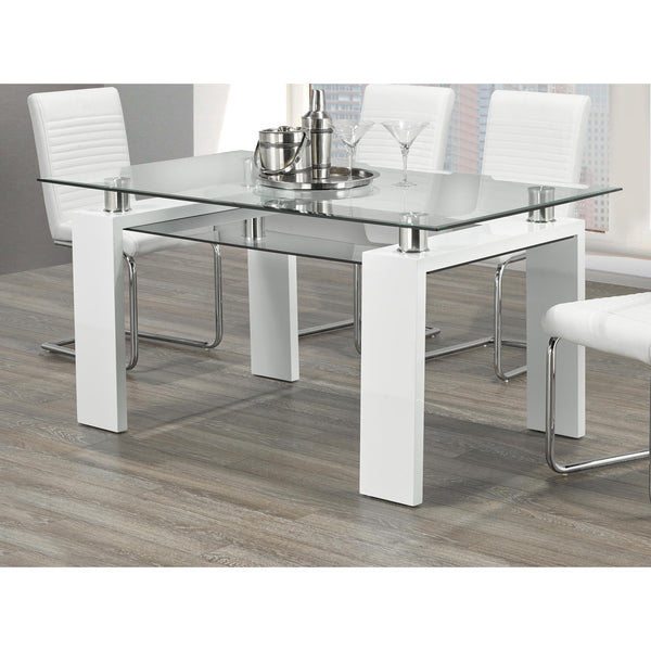 IFDC Dining Table with Glass Top T1480 IMAGE 1