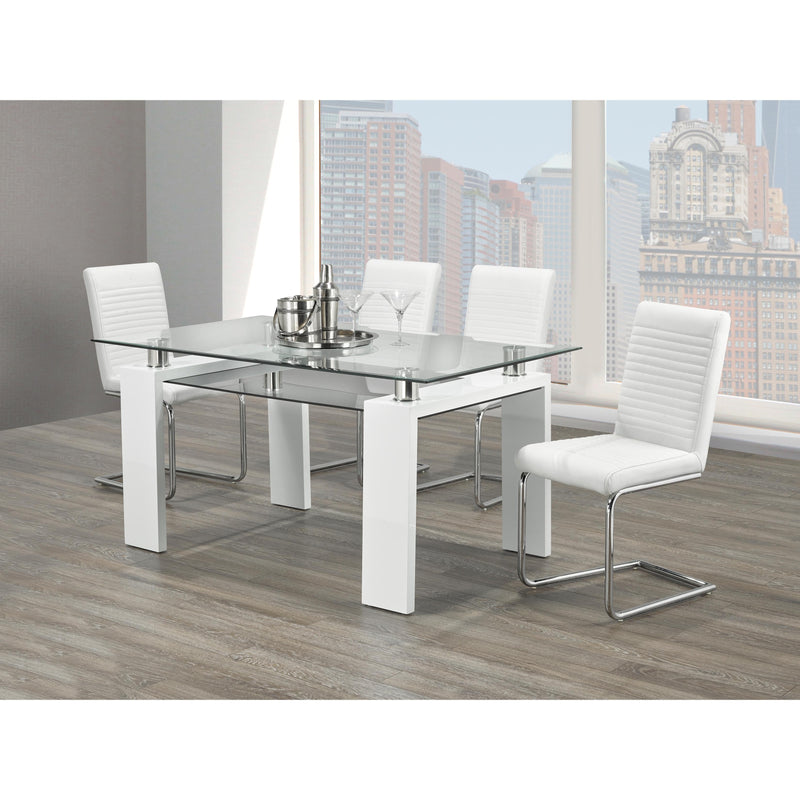 IFDC Dining Table with Glass Top T1480 IMAGE 2