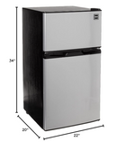 RCA RFR836-F 3.1 cu. ft. 2-Door Refrigerator/Freezer Stainless Steel
