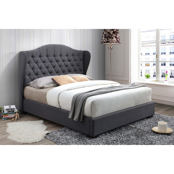 IFDC Queen Upholstered Platform Bed IF 5730 - 60 IMAGE 1