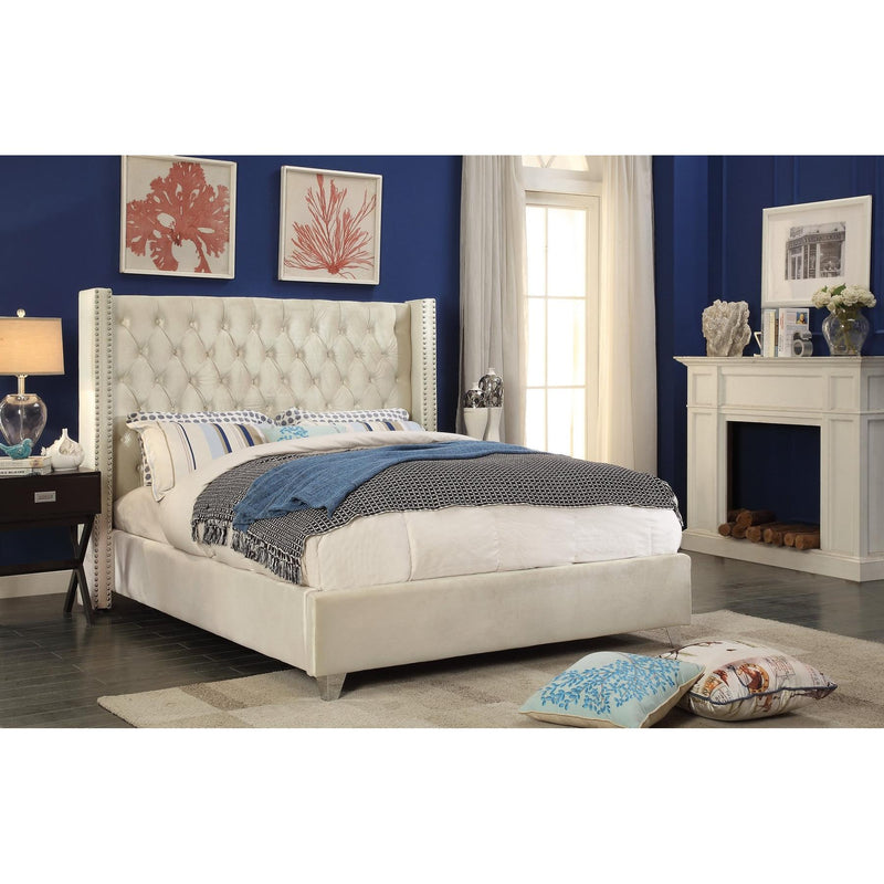 IFDC Queen Upholstered Platform Bed IF 5892 - 60 IMAGE 1
