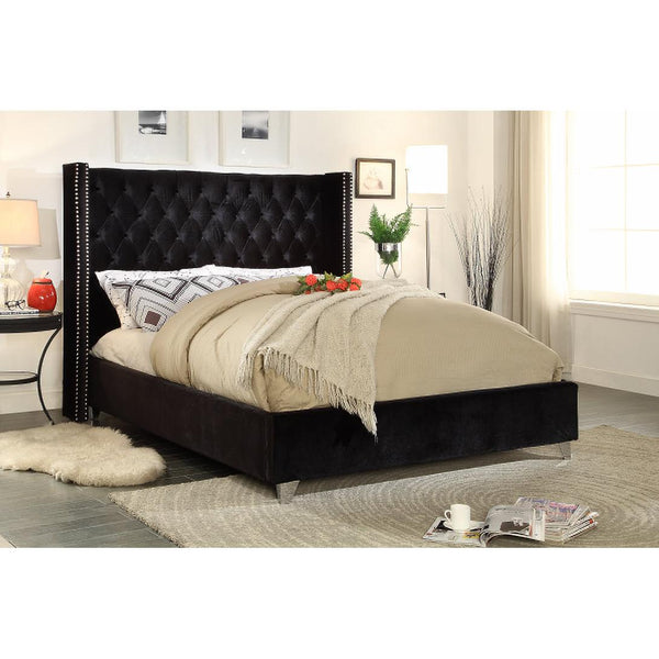 IFDC Queen Upholstered Platform Bed IF 5893 - 60 IMAGE 1