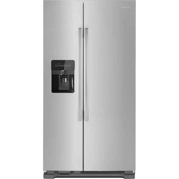 Amana 36-inch, 25 cu.ft. Freestanding side-by-side refrigerator with Water and Ice Dispensing System ASI2575GRS IMAGE 1