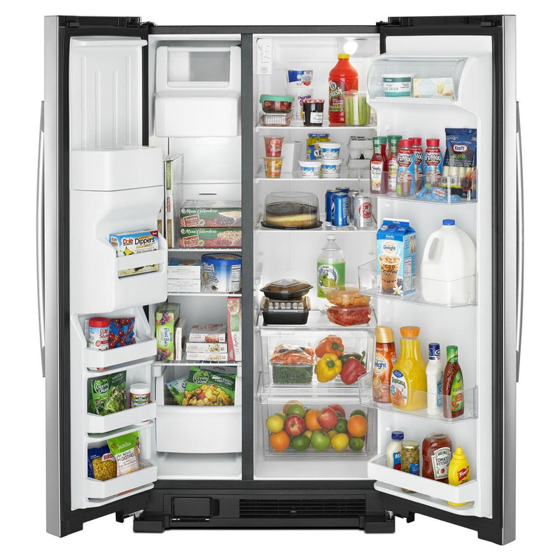 Amana 36-inch, 25 cu.ft. Freestanding side-by-side refrigerator with Water and Ice Dispensing System ASI2575GRS IMAGE 2