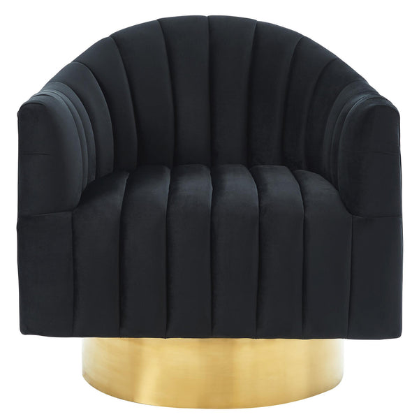 !nspire Cortina Swivel Fabric Accent Chair 403-433BK IMAGE 1