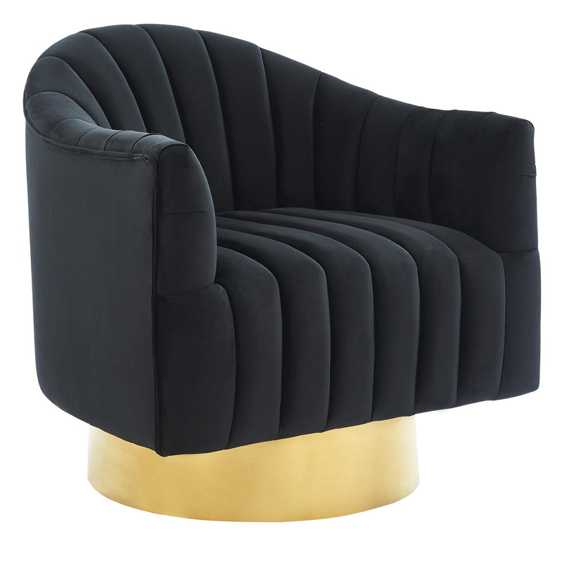 !nspire Cortina Swivel Fabric Accent Chair 403-433BK IMAGE 4