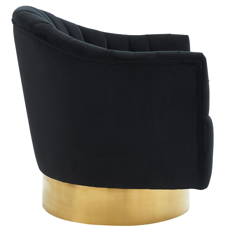 !nspire Cortina Swivel Fabric Accent Chair 403-433BK IMAGE 5