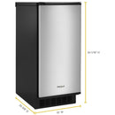  Whirlpool 15-inch Ice Machine WUI75X15HZ IMAGE 4