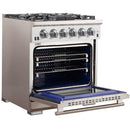  Forno Capriasca Alta Qualita 30-inch Freestanding Gas Range with Convection Technology FFSGS6260-30 IMAGE 3