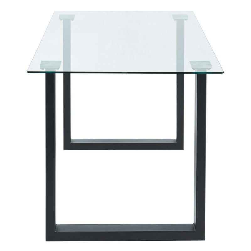 Worldwide Home Furnishings Forrest Dining Table with Glass Top 201-454BK IMAGE 3