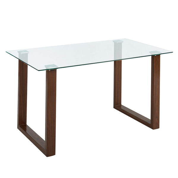 Worldwide Home Furnishings Franco Dining Table with Glass Top 201-454WAL IMAGE 1