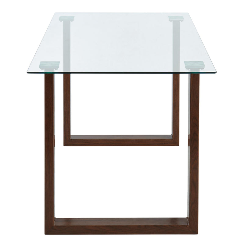 Worldwide Home Furnishings Franco Dining Table with Glass Top 201-454WAL IMAGE 3