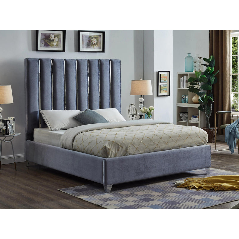 IFDC Queen Upholstered Platform Bed IF 5620 - 60 IMAGE 1